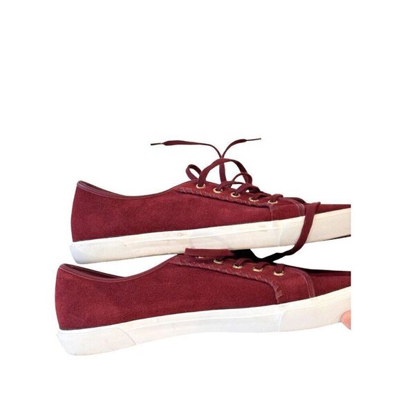 Jack Rogers Carter Suede Burgundy Leather Lace-Up Sneakers EUC Sz 11 MSRP $98 - Picture 7 of 10